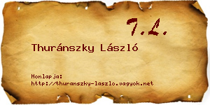 Thuránszky László névjegykártya